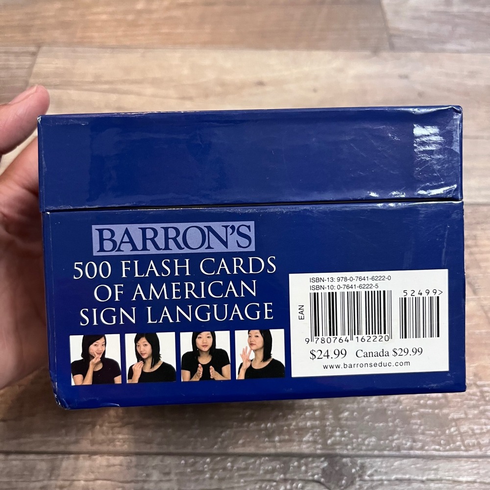 Barron's 500 Flash Cards of American Sign Language ASL Geoffrey S Poor 2009 - Picture 4 of 5